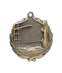 32190G Diving - Gold Medal 4.5cm Dia