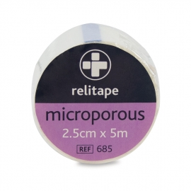 685 Relitape Microporous Tape  2.5cm x 5m