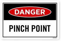 pinch point sign