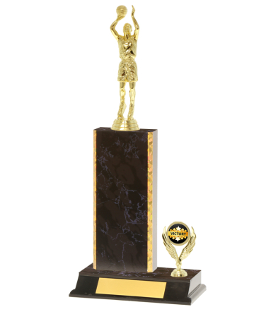  Gd Edged Trophy On P/Base <Br>20.5cm Plus Figurine