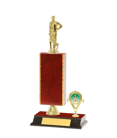  Gd Edged Trophy On P/Base <Br>21cm Plus Figurine