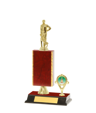  Gd Edged Trophy On P/Base <Br>18.5cm Plus Figurine