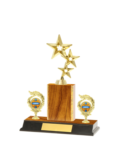  Gd Edged Trophy On P/Base <Br>13cm Plus Figurine