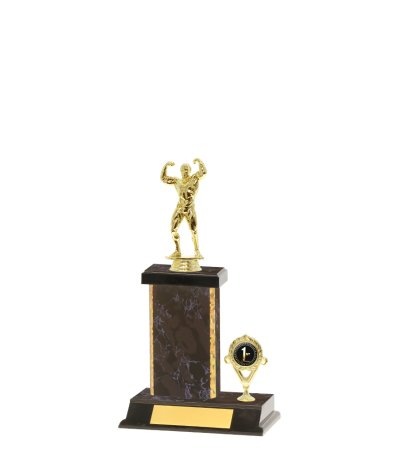  Gd Edged Trophy On P/Base <Br>17cm Plus Figurine