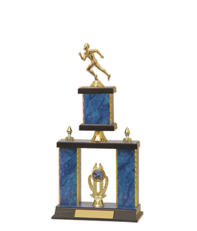  Gd Edged Trophy On P/Base <Br>33.5cm Plus Figurine