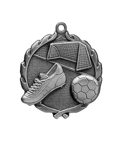  Soccer - Silver Medal 4.5cm Dia