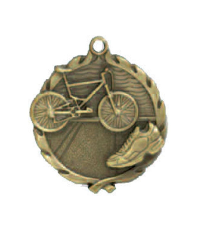  Triathlon - Gold Medal 4.5cm Dia