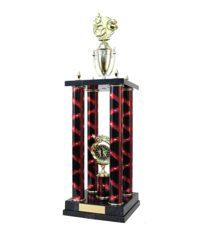  Four Poster Trophy <Br>45.5cm Plus Cup And Figurine