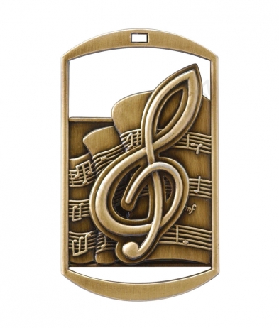  Music - DT <BR>Gold Medal 7cm