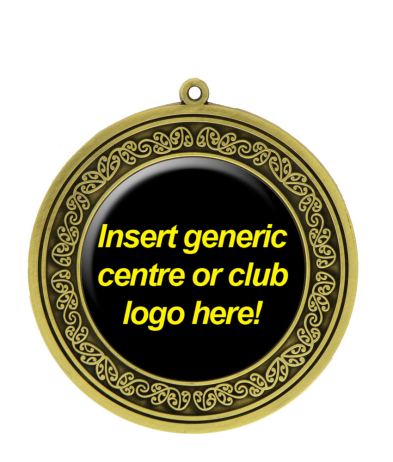  2 Koru Gold <BR>Medal 7.5cm Dia