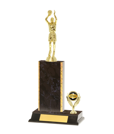  Gd Edged Trophy on P/Base <Br>18cm Plus Figurine
