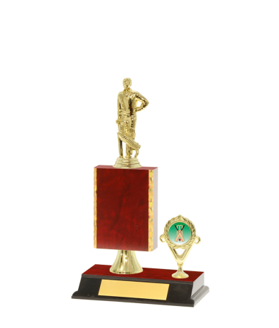  Gd Edged Trophy on P/Base <Br>16cm Plus Figurine