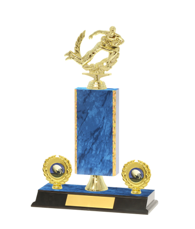  Gd Edged Trophy on P/Base <Br>21cm Plus Figurine