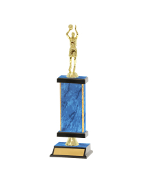  Gd Edged Trophy on P/Base <Br>24cm Plus Figurine