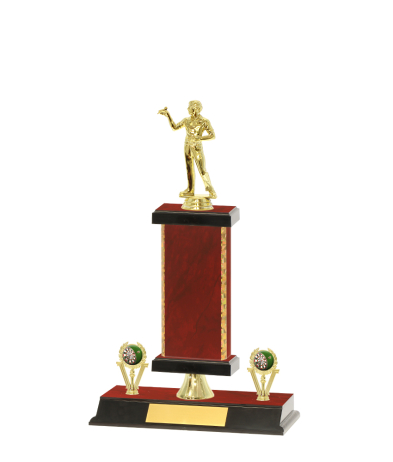  Gd Edged Trophy on P/Base <Br>24cm Plus Figurine