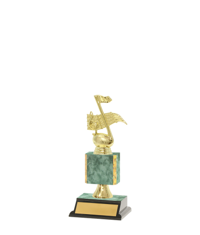  Gd Edged Trophy on P/Base <Br>11cm Plus Figurine