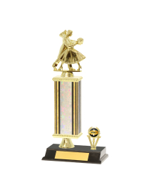  Tube Trophy On P/Base <Br>21.5cm Plus Figurine