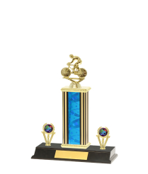  Tube Trophy On P/Base <Br>18.5cm Plus Figurine