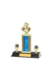  Tube Trophy On P/Base <Br>16cm Plus Figurine