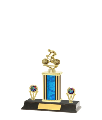  Tube Trophy On P/Base <Br>13.5cm Plus Figurine