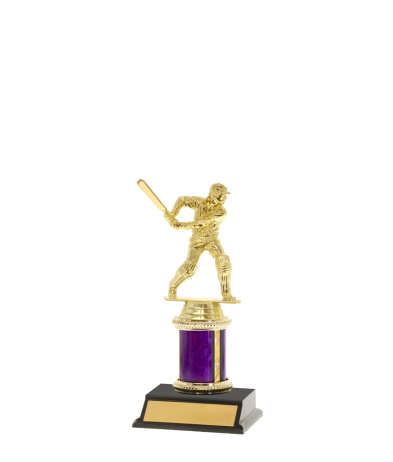  Tube Trophy on P/Base 8cm Plus Figurine