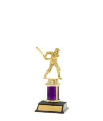  Tube Trophy on P/Base 8cm Plus Figurine