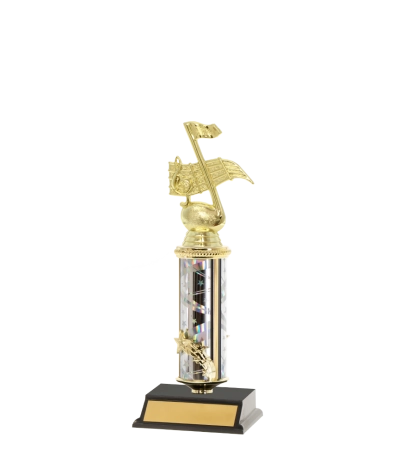  Tube Trophy on P/Base 17cm Plus Figurine