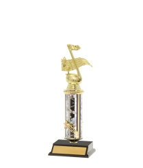  Tube Trophy on P/Base 17cm Plus Figurine