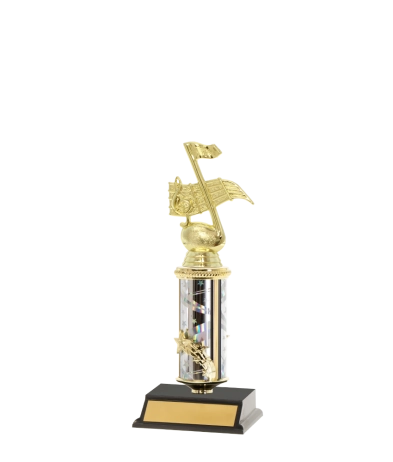  Tube Trophy on P/Base 14.5cm Plus Figurine