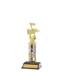  Tube Trophy on P/Base 14.5cm Plus Figurine
