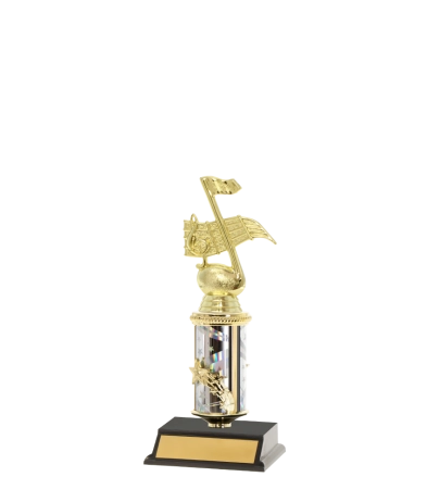  Tube Trophy on P/Base 12cm Plus Figurine