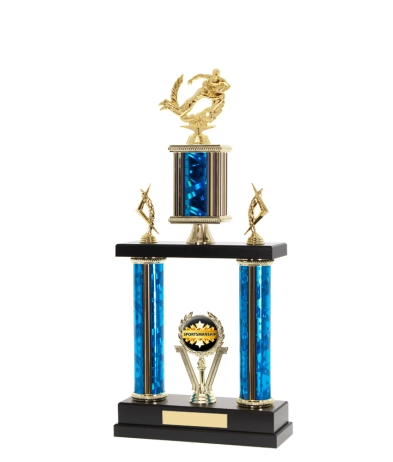  Tube Trophy <Br>40cm Plus Figurine