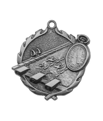32040S Swimming - Silver Medal 4.5cm Dia