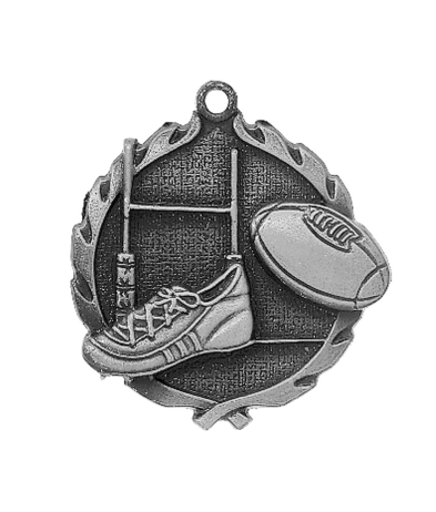 32143S Rugby - Silver Medal 4.5cm Dia