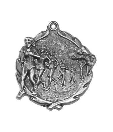 32167S Cross Country (F) - Silver Medal 4.5cm Dia