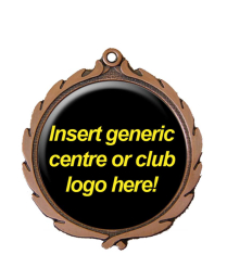 32270Z 2" Wreath Hdr - Bronze Medal 6.5cm Dia