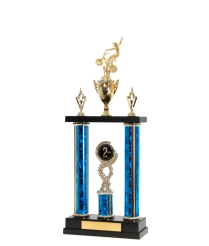  Two Poster Trophy <Br>35.5cm Plus Cup And Figurine