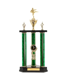  Three Poster Trophy <Br>43cm Plus Cup And Figurine