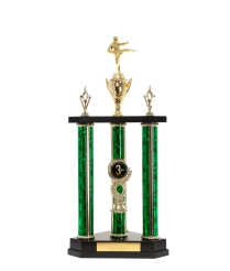  Three Poster Trophy <Br>40.5cm Plus Cup And Figurine