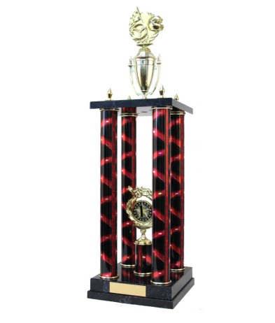  Four Poster Trophy <Br>48cm Plus Cup And Figurine