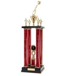  Four Poster Trophy <Br>48cm Plus Cup And Figurine