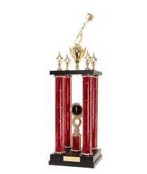  Four Poster Trophy <Br>42cm Plus Cup And Figurine