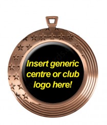 43873Z 2" Stars & Stripe Hdr Bronze Medal 7.5cm Dia