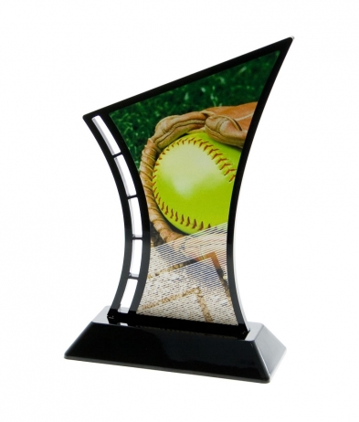 631SOFT 19.5cm Printed Softball  Acrylic Award
