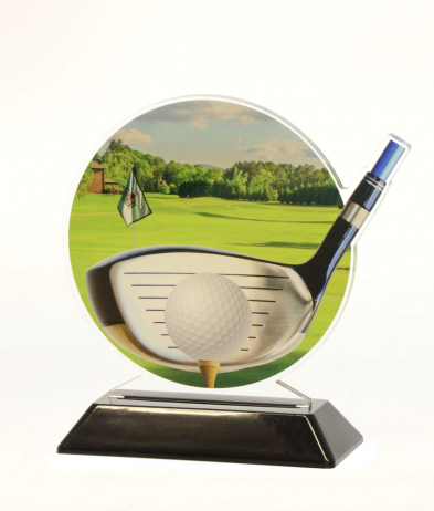 6901GOLF 15.5cm Printed Golf Acrylic Award