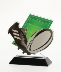 6901RUGB 15.5cm Printed Rugby Acrylic Award