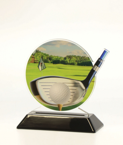 6902GOLF 13.5cm Printed Golf Acrylic Award