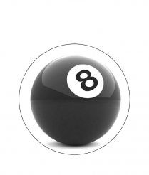 8BAL02 8 Ball - Dome 25mm