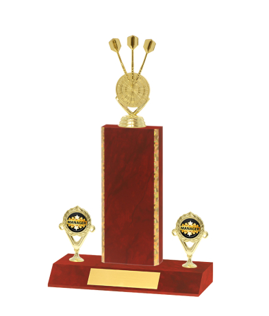  Gd Edged Trophy <Br>20cm Plus Figurine