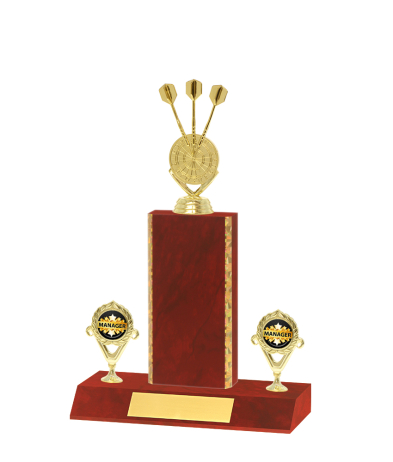  Gd Edged Trophy <Br>17.5cm Plus Figurine